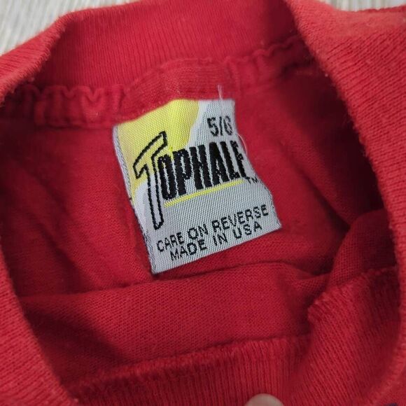 Vtg Tophalf Boys 5/6 Alf No Problem 1987 T Shirt Red Sleeveless Single Stitch - Picture 4 of 5
